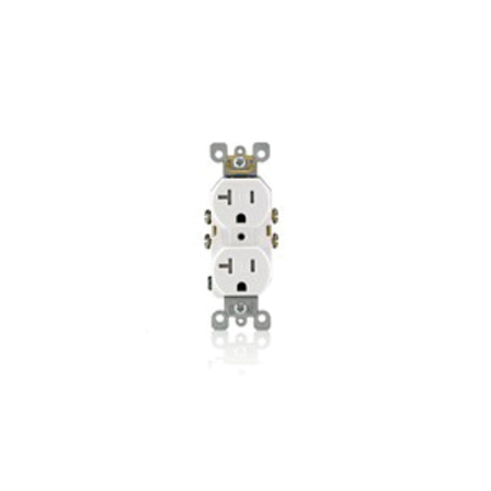 LEVITON Wall Fixture 5-20R Recep Tr Resi White T5820-W